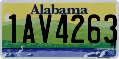 AL license plate 1AV4263