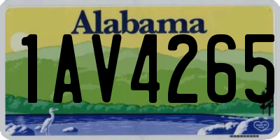 AL license plate 1AV4265