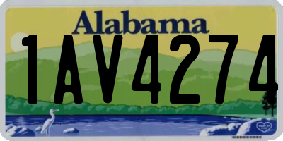 AL license plate 1AV4274