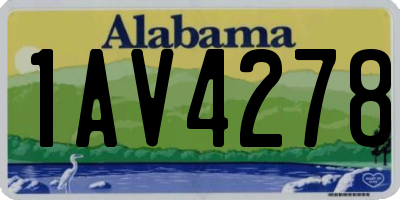 AL license plate 1AV4278