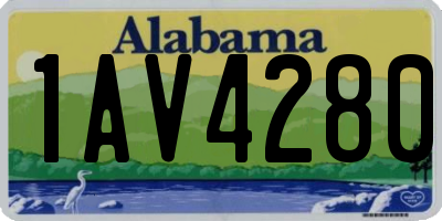 AL license plate 1AV4280