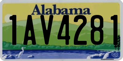 AL license plate 1AV4281