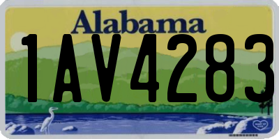 AL license plate 1AV4283