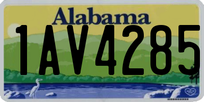 AL license plate 1AV4285