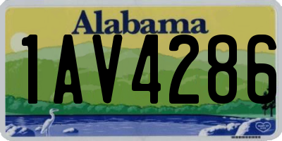 AL license plate 1AV4286