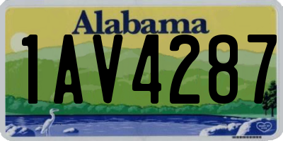 AL license plate 1AV4287