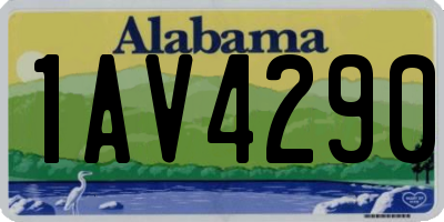 AL license plate 1AV4290