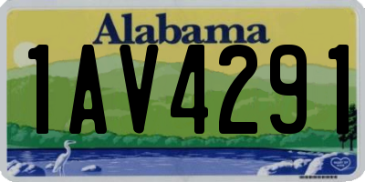 AL license plate 1AV4291