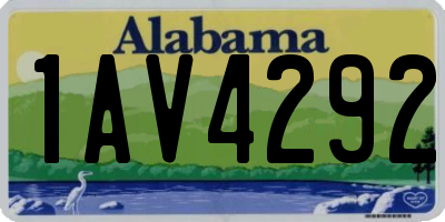 AL license plate 1AV4292