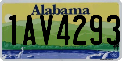 AL license plate 1AV4293