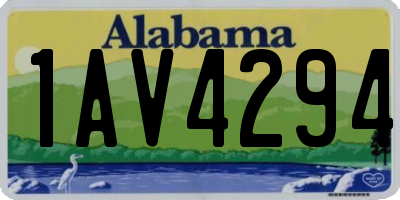AL license plate 1AV4294