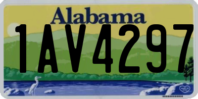 AL license plate 1AV4297