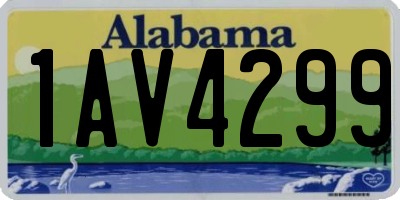 AL license plate 1AV4299