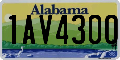 AL license plate 1AV4300