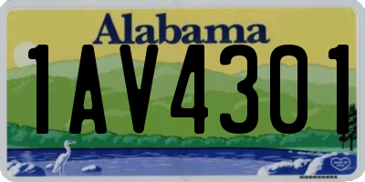 AL license plate 1AV4301