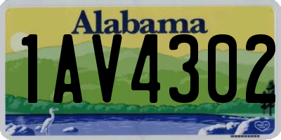 AL license plate 1AV4302