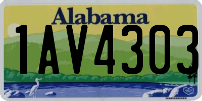 AL license plate 1AV4303