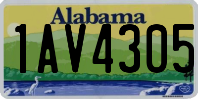 AL license plate 1AV4305
