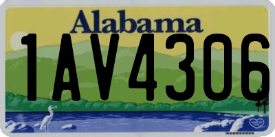 AL license plate 1AV4306