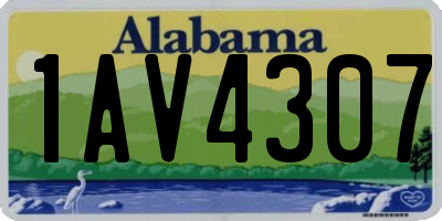 AL license plate 1AV4307
