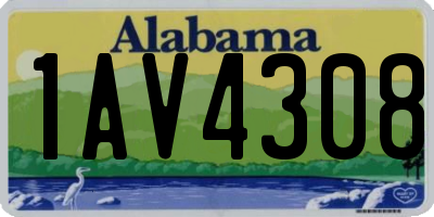 AL license plate 1AV4308