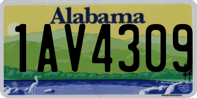 AL license plate 1AV4309
