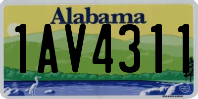 AL license plate 1AV4311