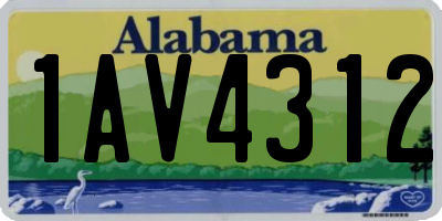 AL license plate 1AV4312