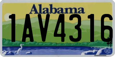 AL license plate 1AV4316