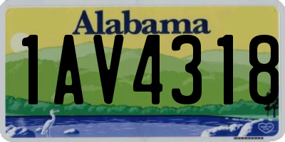 AL license plate 1AV4318