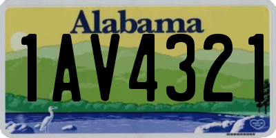 AL license plate 1AV4321