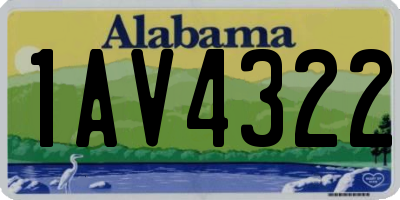 AL license plate 1AV4322