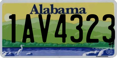 AL license plate 1AV4323
