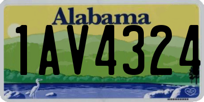 AL license plate 1AV4324