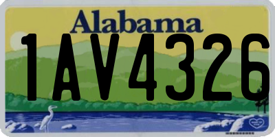 AL license plate 1AV4326