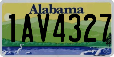 AL license plate 1AV4327