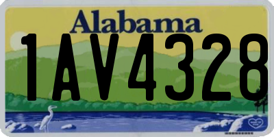 AL license plate 1AV4328