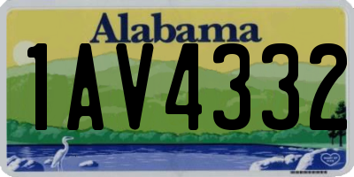 AL license plate 1AV4332