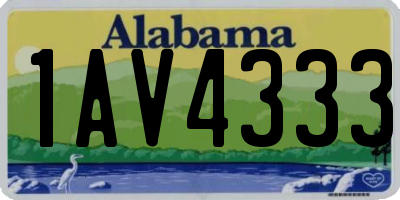 AL license plate 1AV4333