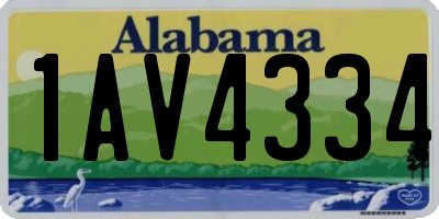 AL license plate 1AV4334
