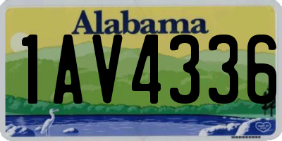 AL license plate 1AV4336