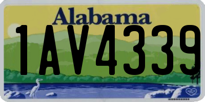 AL license plate 1AV4339