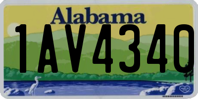 AL license plate 1AV4340