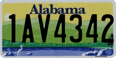 AL license plate 1AV4342