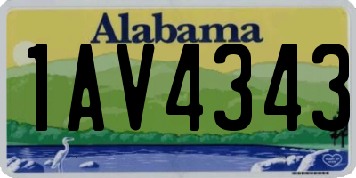 AL license plate 1AV4343