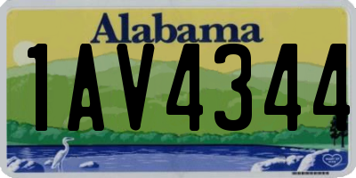 AL license plate 1AV4344