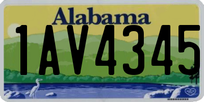 AL license plate 1AV4345