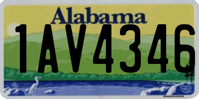 AL license plate 1AV4346