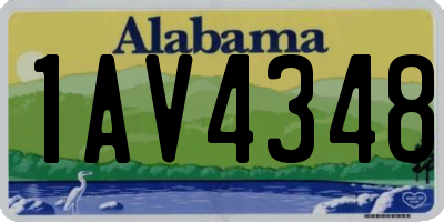 AL license plate 1AV4348