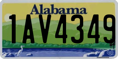 AL license plate 1AV4349